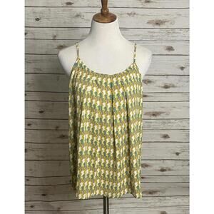 Cabi multicolored pleated front seahorse camisole tank top Size Large